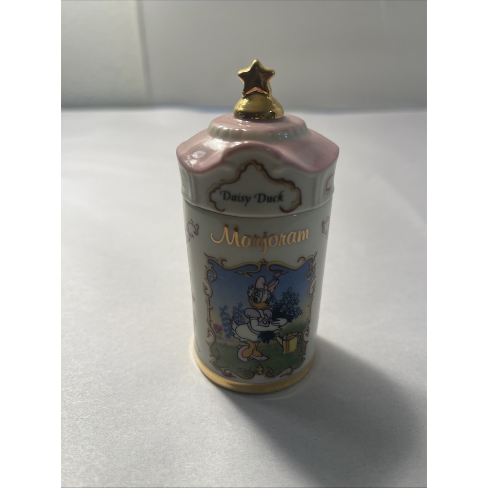 Walt Disney Spice Jar Collection Daisy Duck Marjoram Jar 1995 Lenox Porcelain
